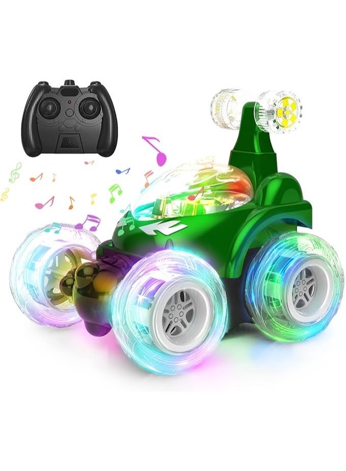 Remote Control Stunt Car - Invincible 360° Rolling Twister With Colorful Lights & Music Switch, Rechargeable RC for Boys and Girls(multi colour) - Image 1